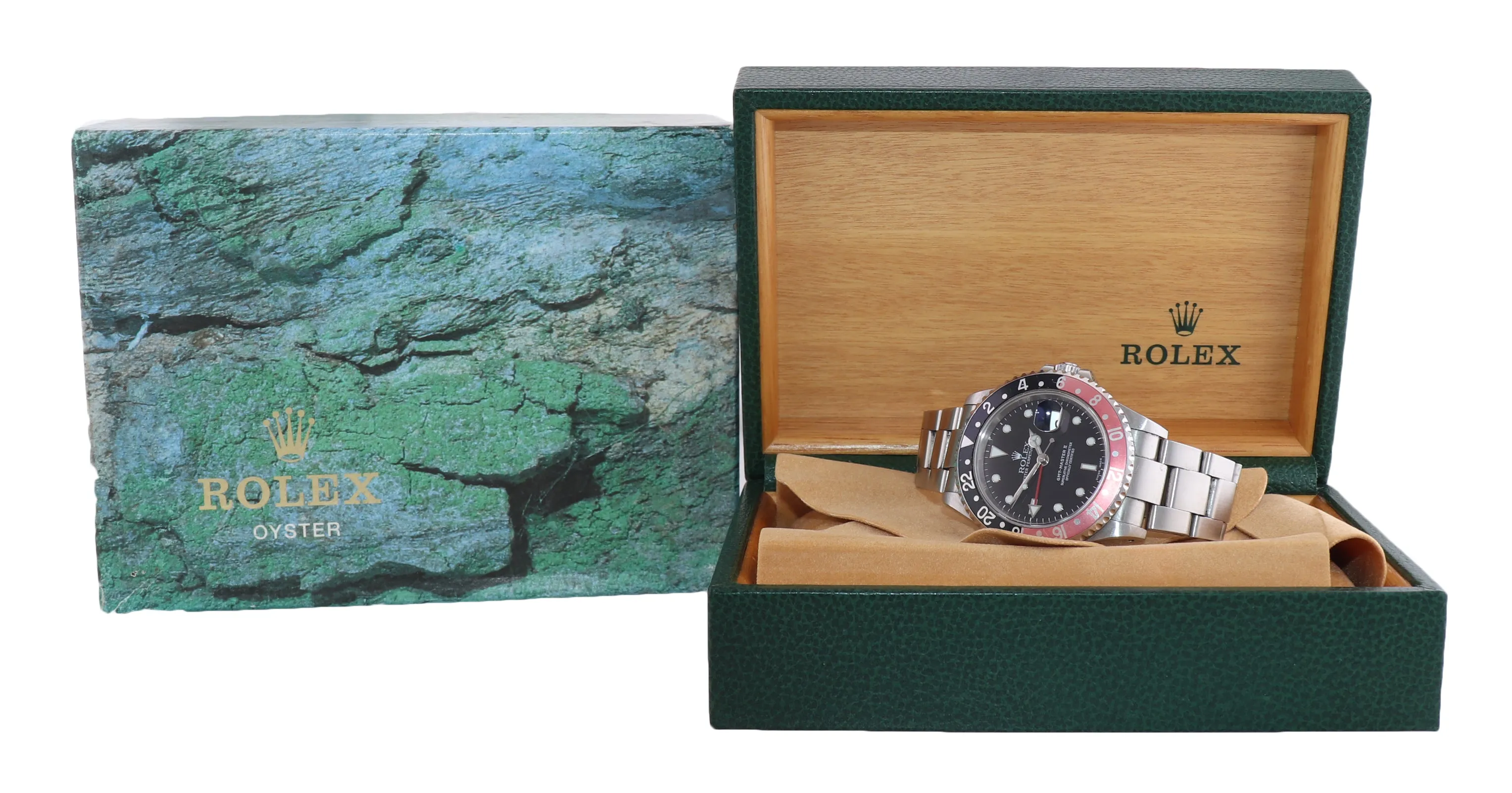 UNPOLISHED Barn Find 2001 Rolex GMT-Master II Coke Steel Red 16710 Watch SEL Box