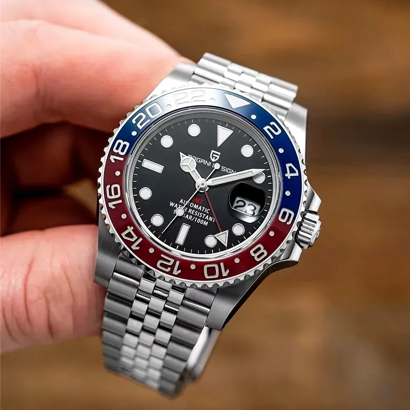 V3 Version GMT Watches Men'S Luxury Sapphire Automatic Mechanical Watch 40MM Stainless Steel Waterproof Watch