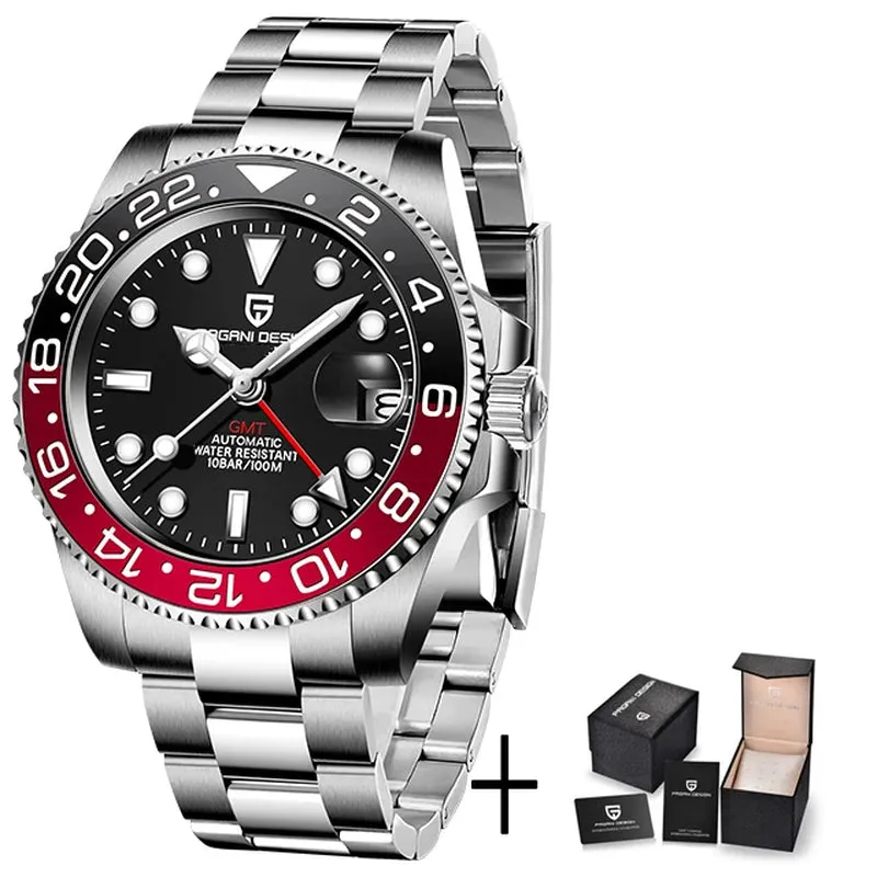 V3 Version GMT Watches Men'S Luxury Sapphire Automatic Mechanical Watch 40MM Stainless Steel Waterproof Watch