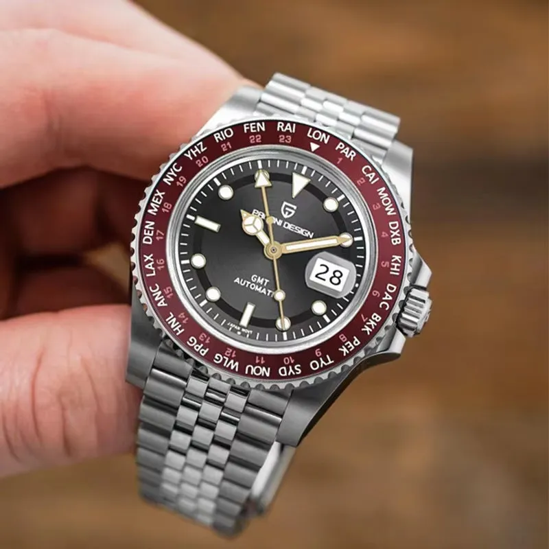 V4 40MM GMT NH34 Luxury Men'S Watches Top Fashion Automatic Mechanical Watches for Men Sapphire Waterproof Clock