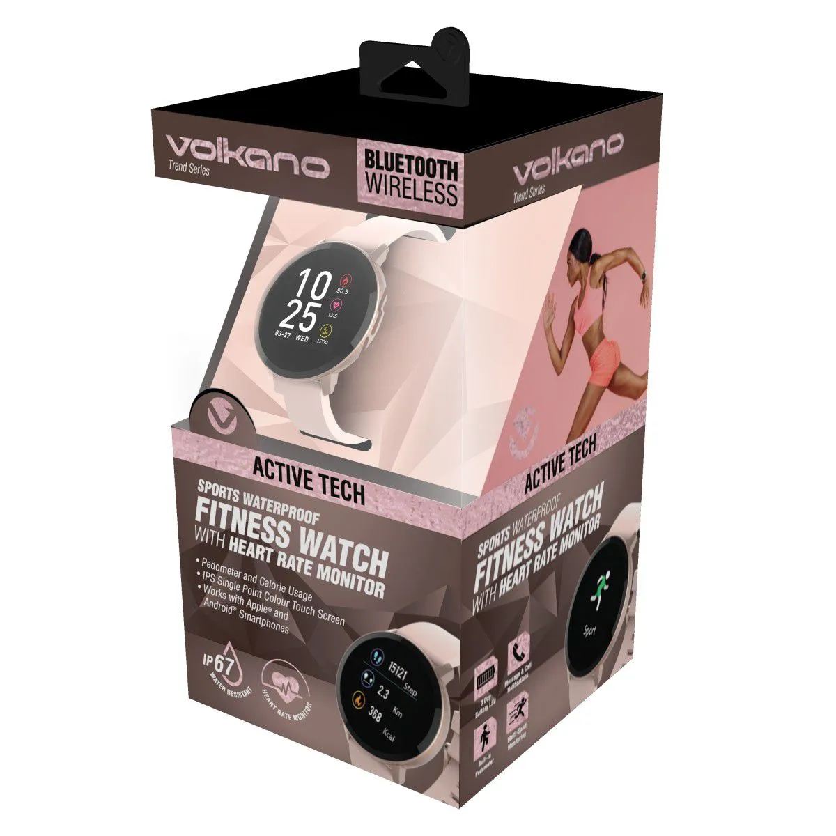 Volkano Smart Watch for Men or Women with Heart Rate Monitor - Trend Series