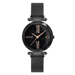 Watch Luxury Rose Gold Women Magnet Buckle Fashion Waterproof Roman numerals