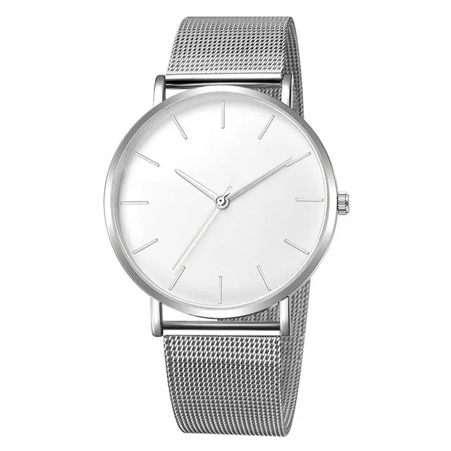Watch Quartz Casual Simple Luxury/Steel Unisex Watches