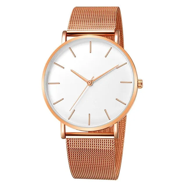 Watch Quartz Casual Simple Luxury/Steel Unisex Watches