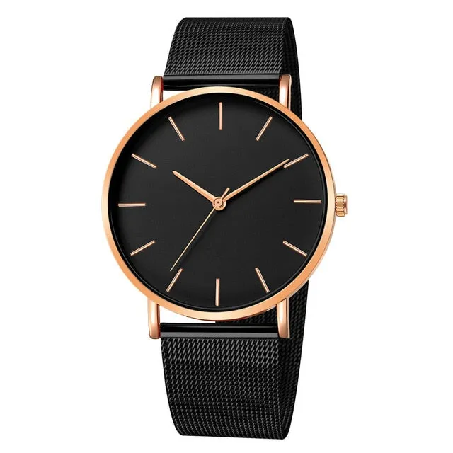 Watch Quartz Casual Simple Luxury/Steel Unisex Watches