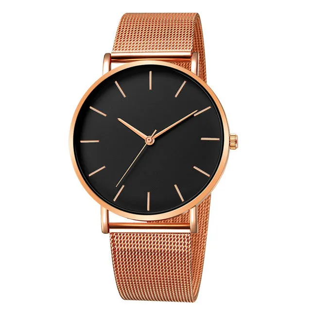 Watch Quartz Casual Simple Luxury/Steel Unisex Watches