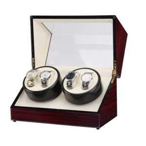 WATCH WINDER RED WOOD WS004 - 4PCS