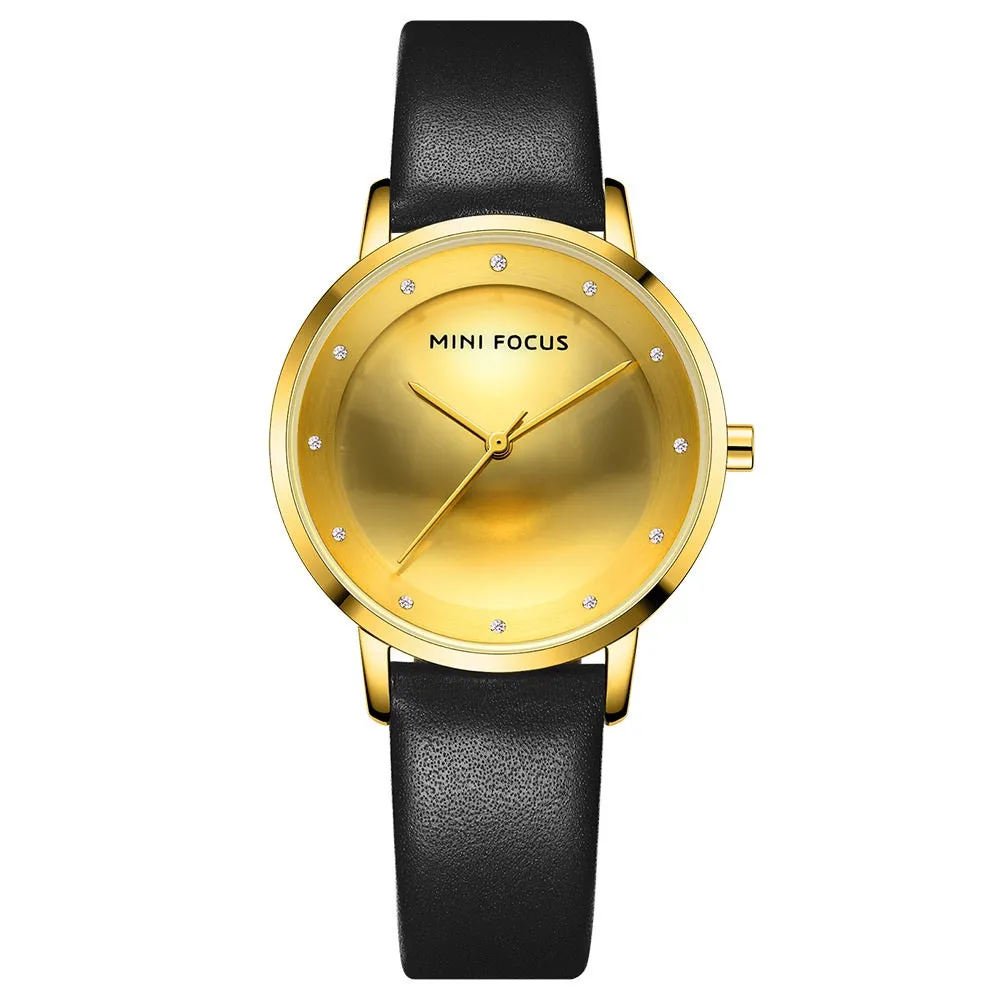 Waterproof calfskin strap for fashionable diamond-encrusted women's watches
