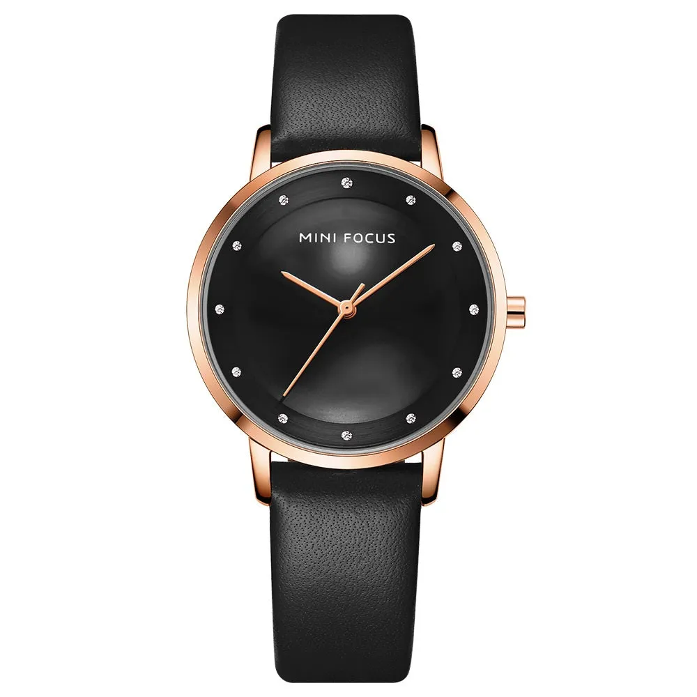 Waterproof calfskin strap for fashionable diamond-encrusted women's watches