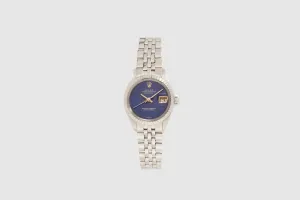 White Gold Ladies Rolex Oyster Perpetual Datejust Lapis Lazuli Dial 1974
