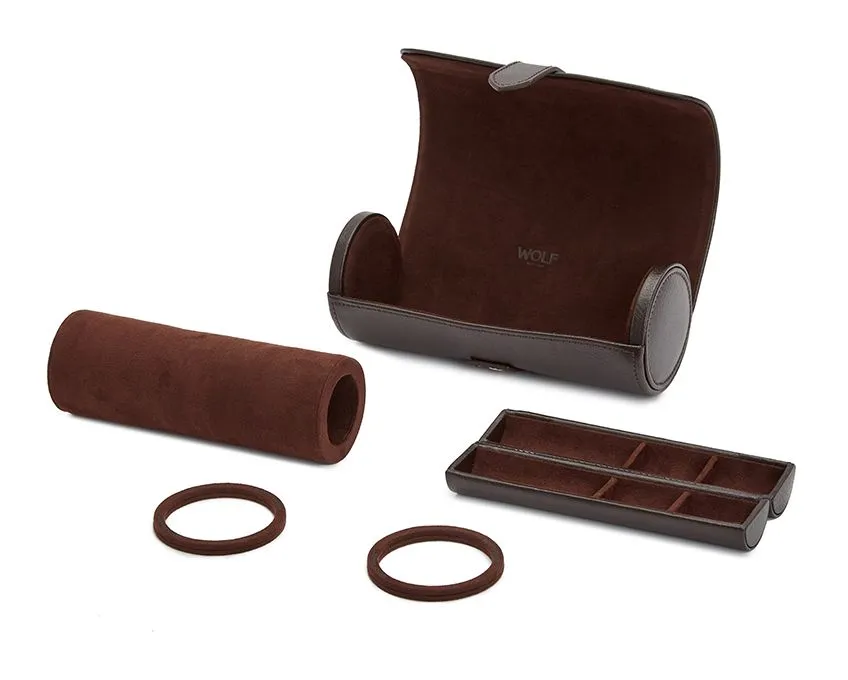 WOLF Blake Watch Roll - Brown