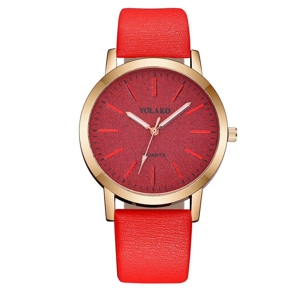 Women Casual Quartz Watches With Frosted Dial