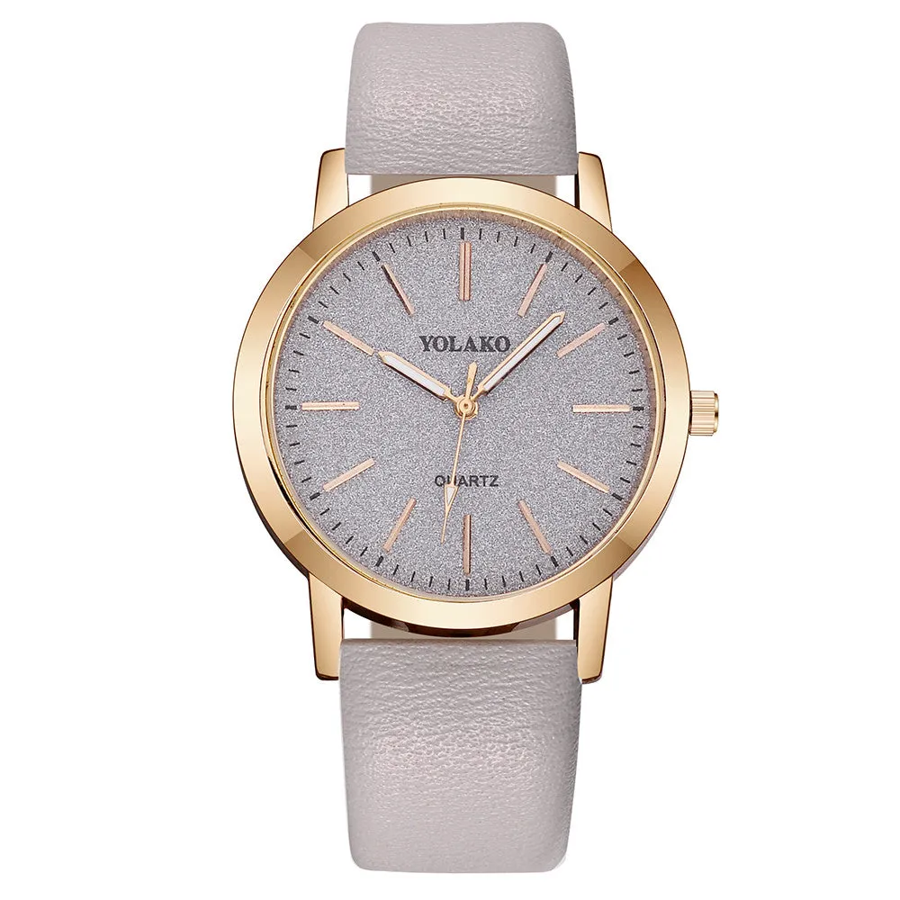 Women Casual Quartz Watches With Frosted Dial
