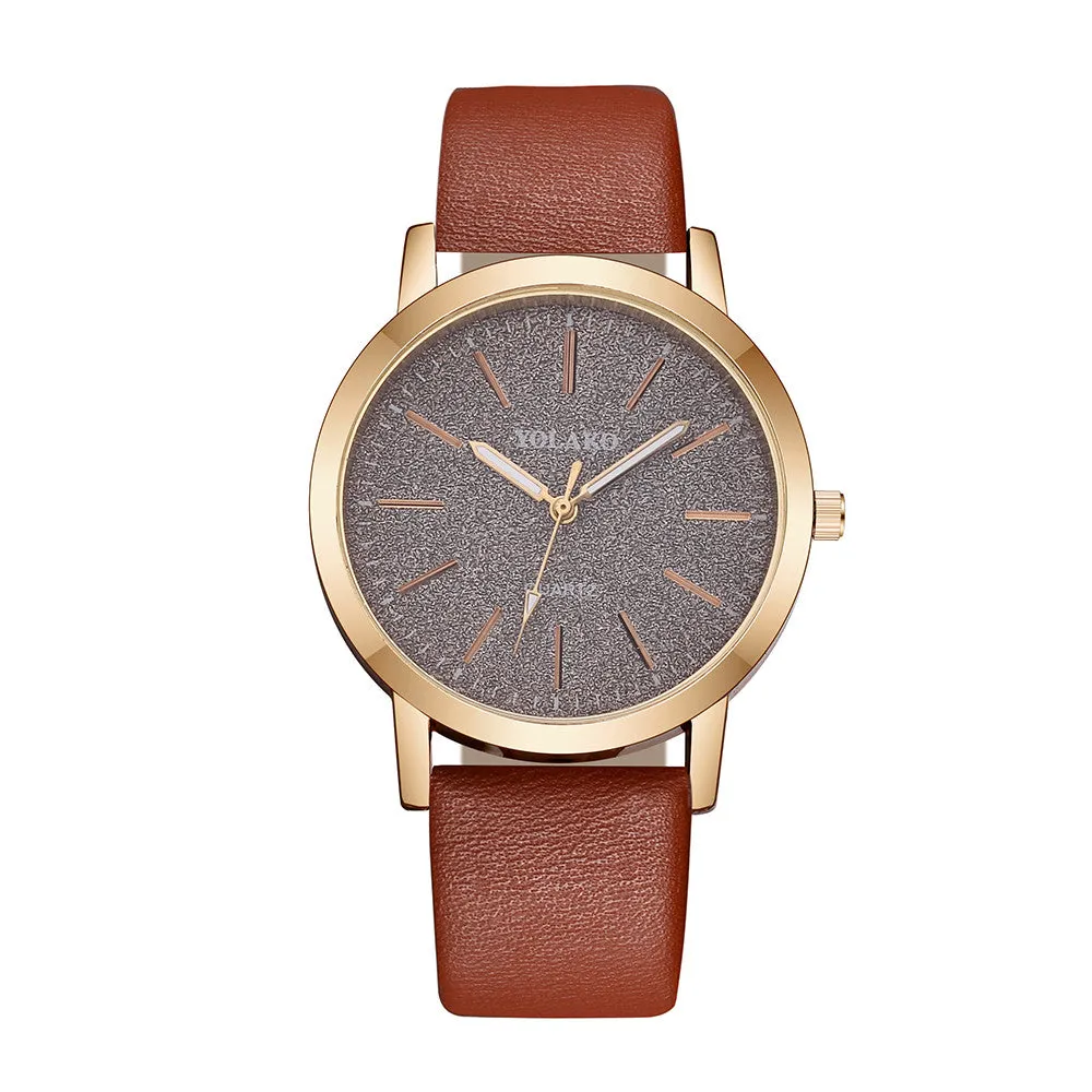 Women Casual Quartz Watches With Frosted Dial