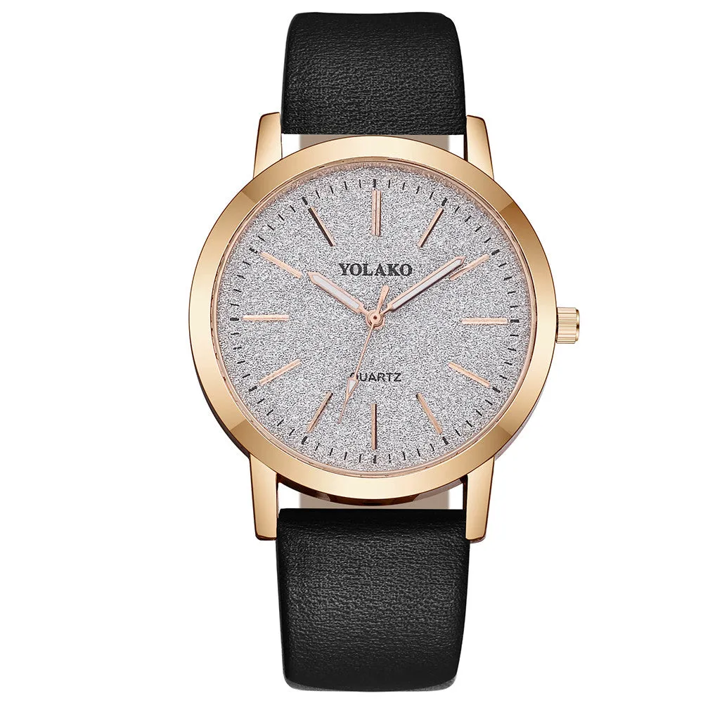 Women Casual Quartz Watches With Frosted Dial