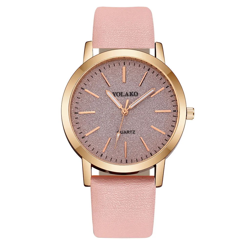 Women Casual Quartz Watches With Frosted Dial