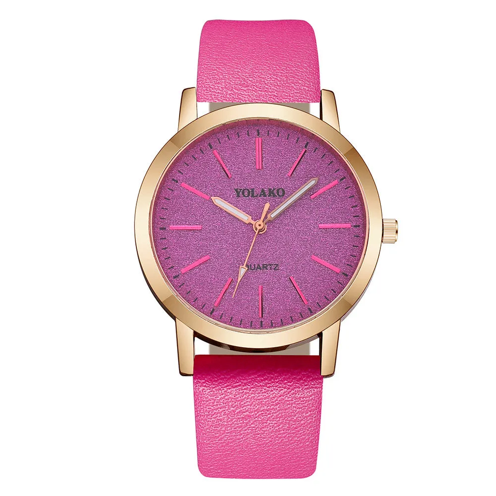 Women Casual Quartz Watches With Frosted Dial
