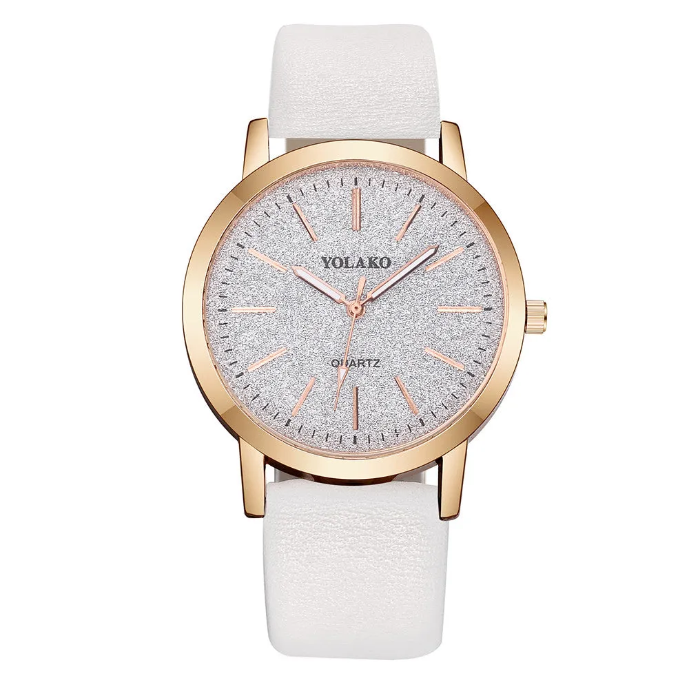 Women Casual Quartz Watches With Frosted Dial