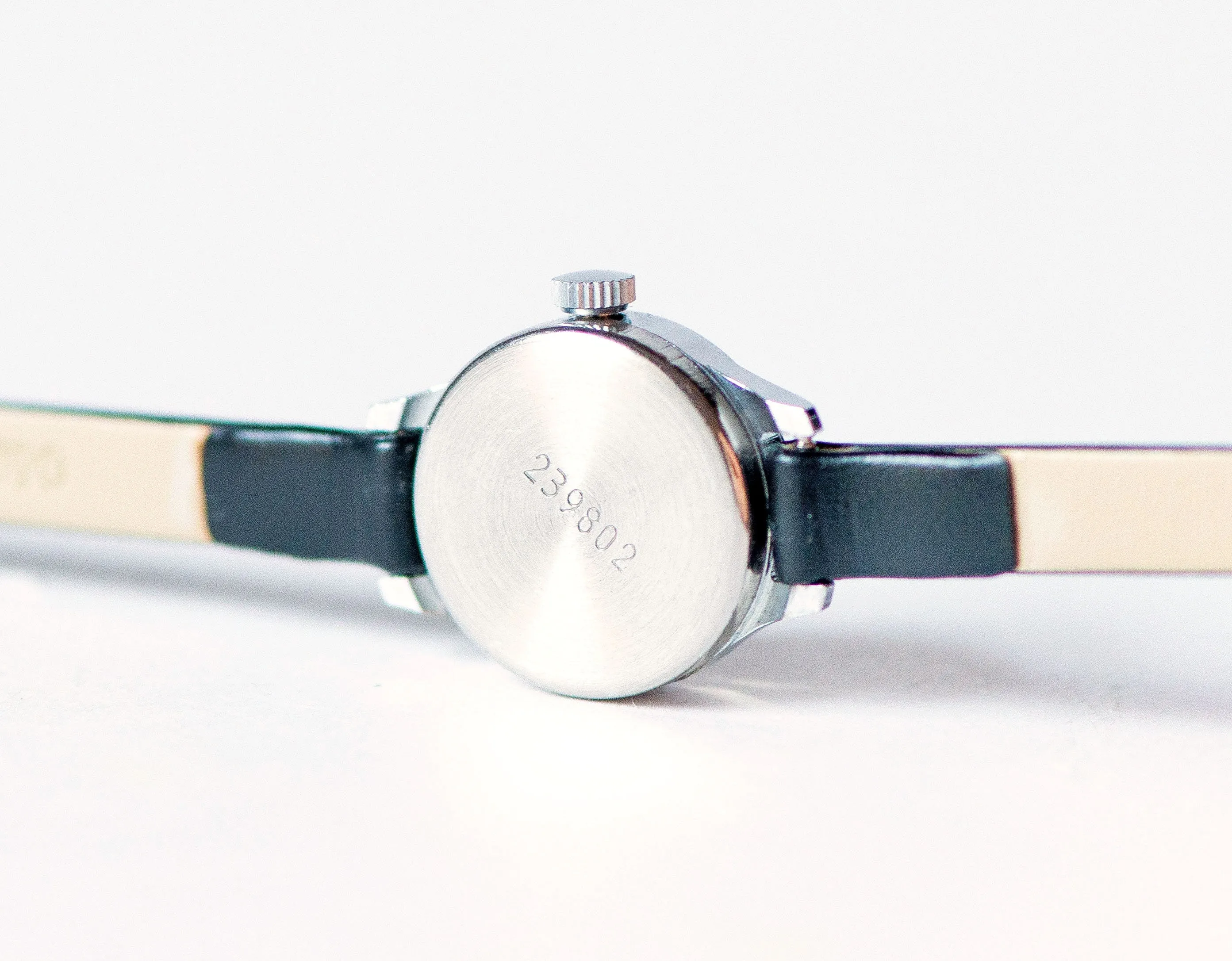 Women watch Roman numerals Seagull, silver shade women watch tiny classic timepiece, delicate lady watch gift, new premium leather strap