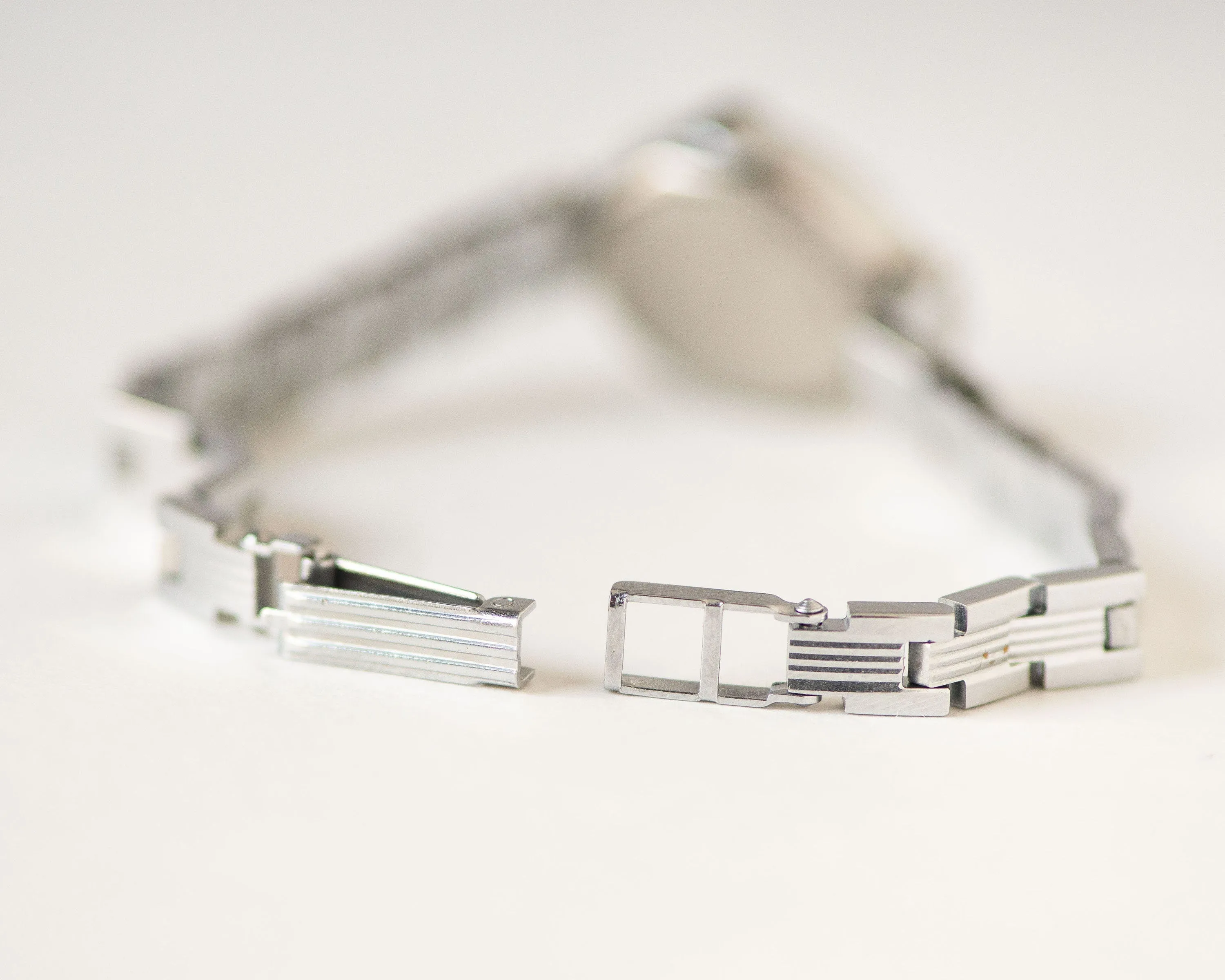 Women's cocktail watch bracelet Glory, lady wristwatch silver shade evening jewelry, classic lady watch retro, minimalist woman watch gift