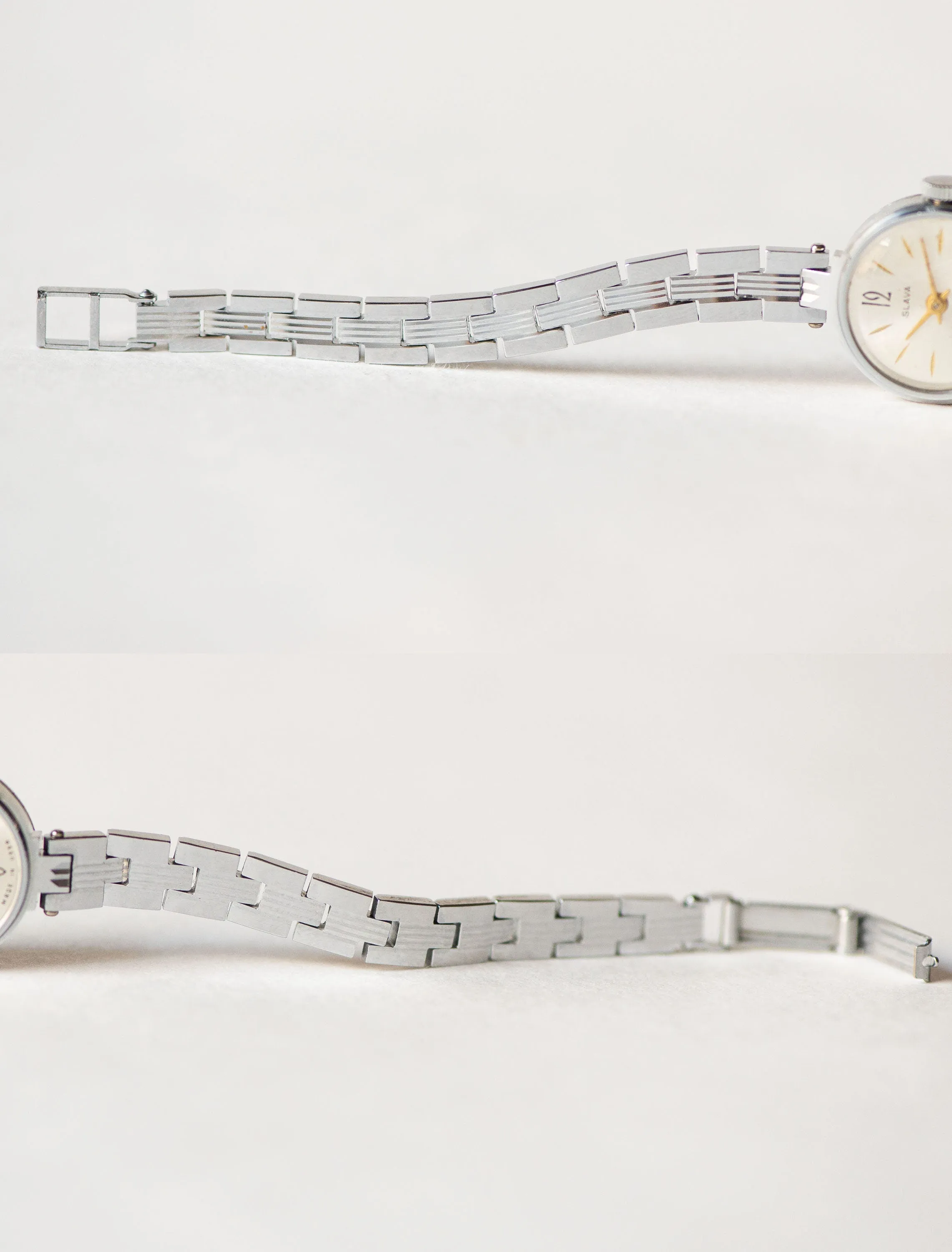 Women's cocktail watch bracelet Glory, lady wristwatch silver shade evening jewelry, classic lady watch retro, minimalist woman watch gift