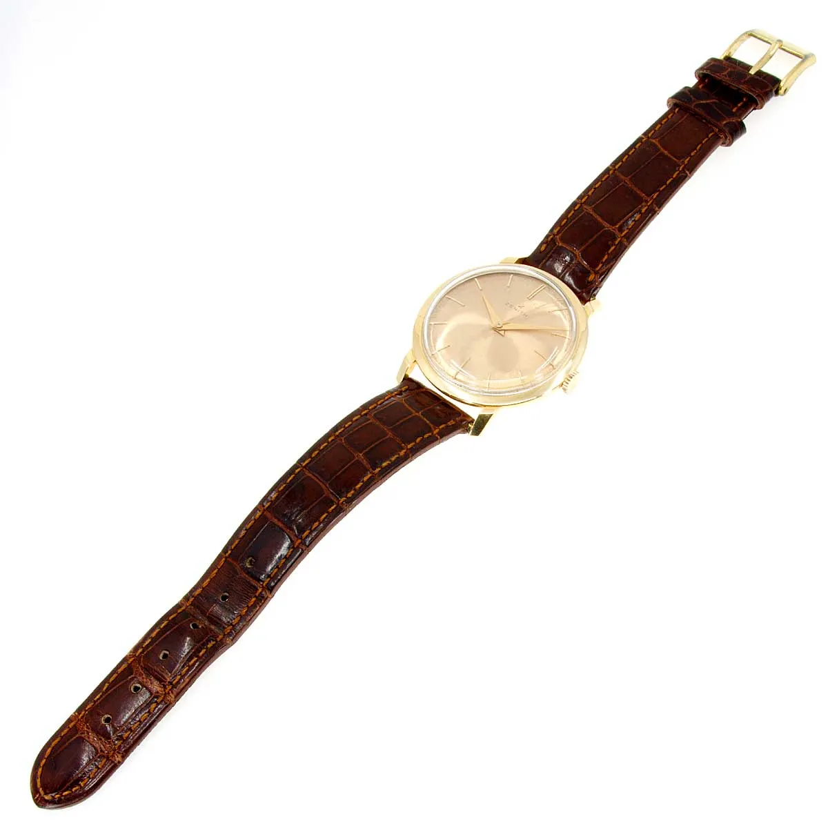 Zenith 14K Rose Gold Dress Watch ca. 1961
