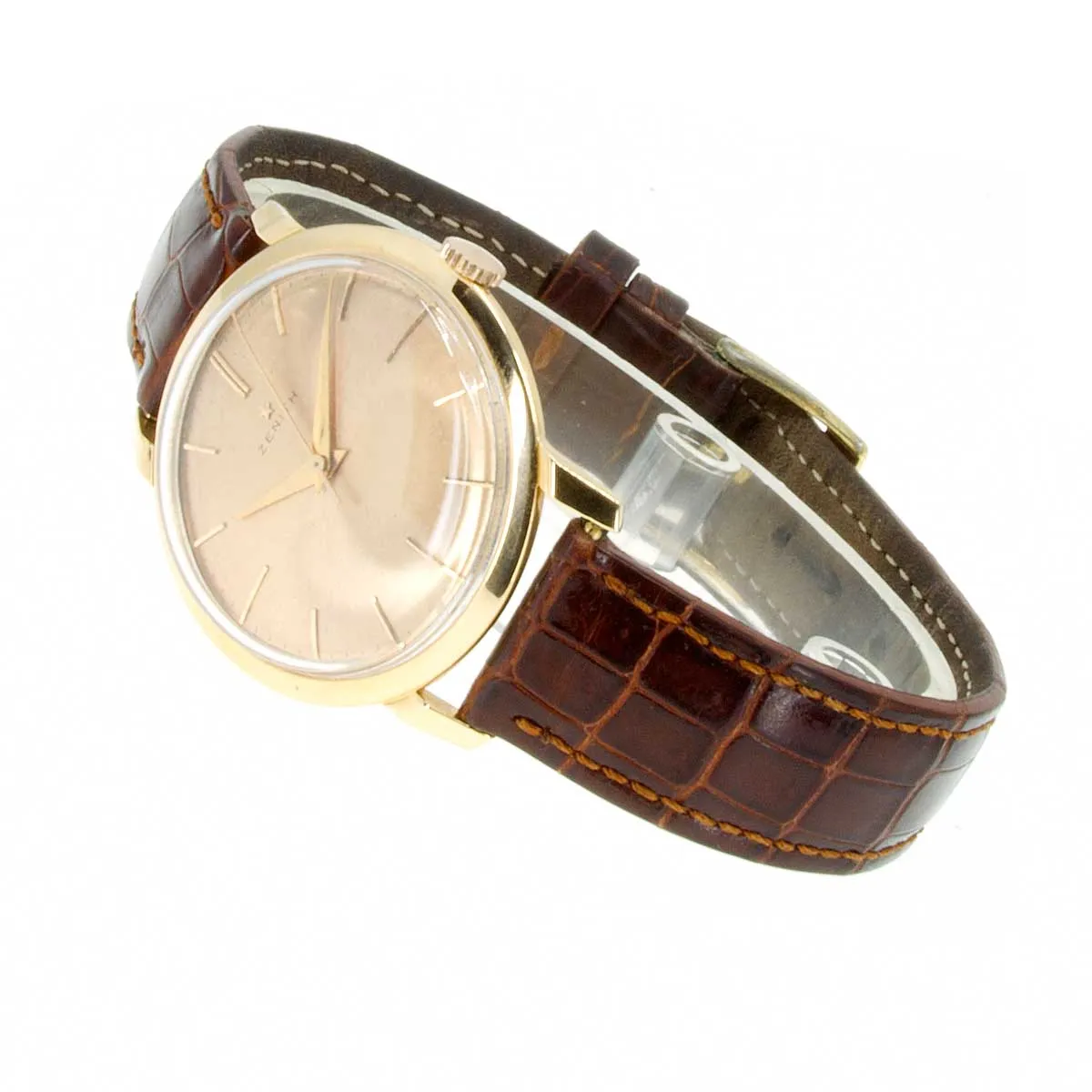 Zenith 14K Rose Gold Dress Watch ca. 1961