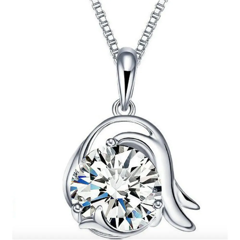 Zodiac Sign Crystal Pendants with Chain