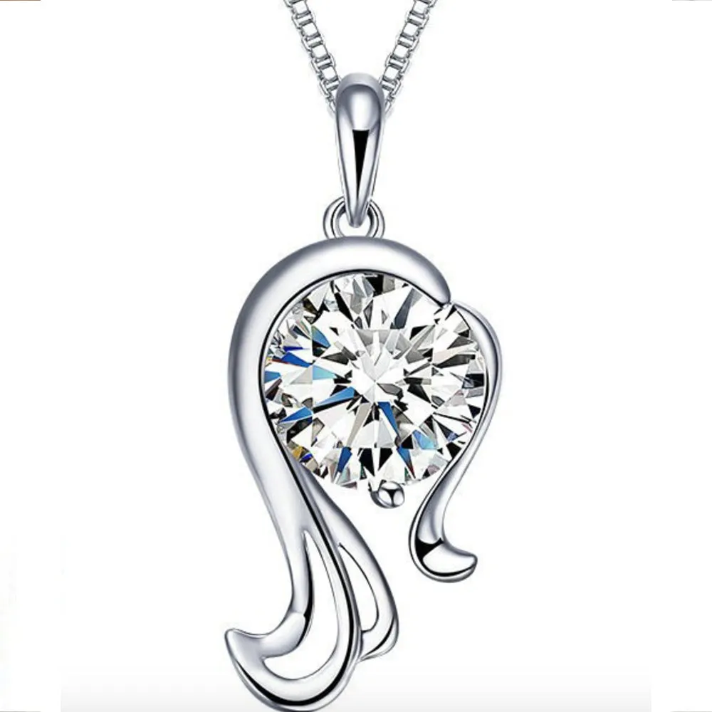 Zodiac Sign Crystal Pendants with Chain