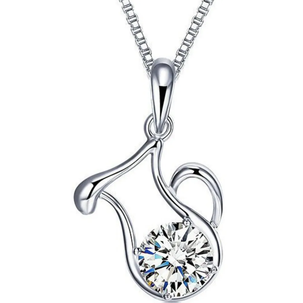 Zodiac Sign Crystal Pendants with Chain